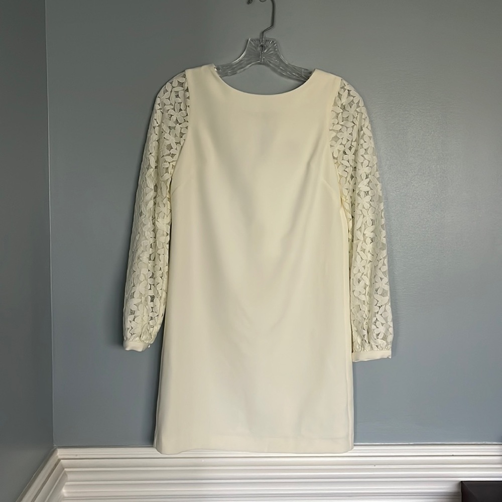 Milly Minis White Dress Long Lace Sleeves sz girls 14